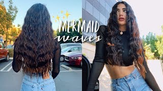 10 MINUTE MERMAID WAVES HAIR TUTORIAL [upl. by Daffy840]