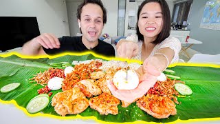 MALAYSIAN STREET FOOD At HOME Nasi Lemak The BEST Street Food in Malaysia [upl. by Nivets]