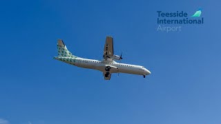 Teesside Airport Aircraft Movements [upl. by Eniamrehs]