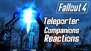 Fallout 4  Building the Teleporter  All Companions Reactions [upl. by Euqinmod]