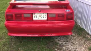 1991 Mustang Gt 50spin tech super pro street 9000 exhaust [upl. by Ihc]