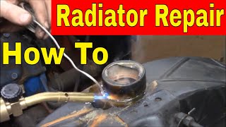 How to Solder and Repair a Leaking Radiator [upl. by Ibed]