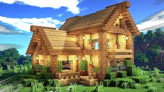 Simple Oak Survival House  Minecraft Tutorial 69 [upl. by Landing]