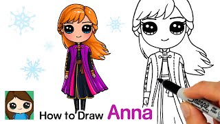 How to Draw Anna  Disney Frozen 2 [upl. by Cheslie]