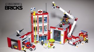 Lego City 60110 Fire Station Speed Build [upl. by Aray]