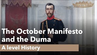 The October Manifesto and Duma  A level History [upl. by Eilzel]