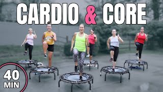 40 MIN Trampoline CARDIO Workout  JUMPSPORT Rebounder  Strength  Core [upl. by Abbe]