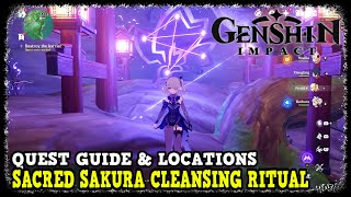 Genshin Impact All 3 Sacred Sakura Cleansing Ritual Quest Guide amp Locations [upl. by Naliorf]