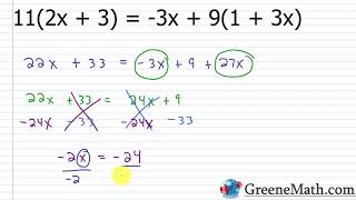 Solving Linear Equations in One Variable [upl. by Sandy]