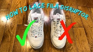 How to Lace Fila Disruptor [upl. by Rosalynd]