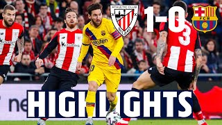 HIGHLIGHTS  Athletic de Bilbao 1  FC Barcelona 0 [upl. by Landy]