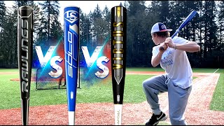 VICTUS VANDAL vs LOUISVILLE SOLO vs RAWLINGS VELO ACP  Which is better BBCOR Baseball Bat Review [upl. by Annaitsirk]