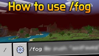 How to use fog command NEW in 11610054 Minecraft PE [upl. by Naro549]