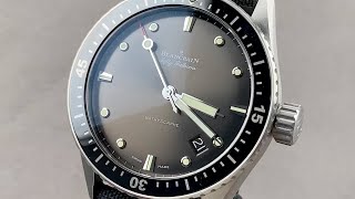 Blancpain Fifty Fathoms Bathyscaphe 50001110B52A Blancpain Watch Review [upl. by Ainotna]