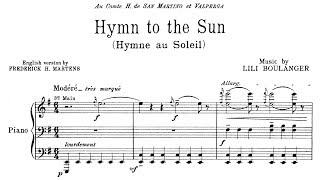 Lili Boulanger  Hymne au Soleil 1912 [upl. by Barcellona344]