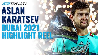 Aslan Karatsev Brilliant Shots amp Best Moments in Title Run  Dubai 2021 Highlights [upl. by Anitsyrhk]