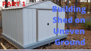 Building Shed on Uneven Ground  Part 1 [upl. by Lutim]