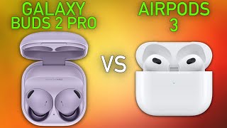 Samsung Galaxy Buds 2 Pro vs Apple AirPods 3  Full Specs Compare Earbuds [upl. by Convery]