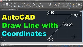 AutoCAD Draw Line with Coordinates [upl. by Clementius]