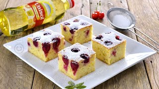 Prajitura cu visine  Sour Cherry Sheet Cake CC Eng Sub  JamilaCuisine [upl. by Eillen]