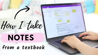 How I Take Notes on My Laptop From a Textbook  Digital Note Taking Tips [upl. by Ayekim157]