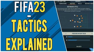 All Custom Tactics Instructions Explained in FIFA 23 [upl. by Ahsinyar440]