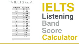 IELTS Listening Band Score Calculator [upl. by Eniladam]