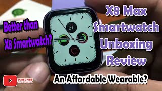 X8 Max Smartwatch Unboxing Review [upl. by Ohare]