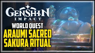 Araumi Sacred Sakura Cleansing Ritual Genshin Impact [upl. by Sonitnatsnok]