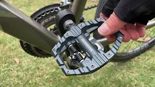 SHIMANO PD EH500 Pedals  Review Why I chose these Hybrid Cleat SPD pedals Gravel Mountain Bike [upl. by Lilac]