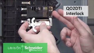 Installing the QO2DTI Circuit Breaker Mechanical Interlock  Schneider Electric [upl. by Akiret]