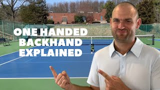 One Handed Backhand EXPLAINED [upl. by Nylla]