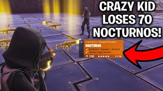 Crazy Noob Loses 70 Nocturnos Scammer Gets Scammed Fortnite Save The World [upl. by Tabor]