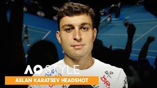 Aslan Karatsev Headshot  Australian Open 2022  AO Style [upl. by Janene991]