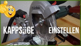 ► KappsägeLaser justieren Metabo KGS 216 M einstellen [upl. by Fidela449]