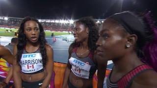 IAAFBTC World Relays Bahamas 2017  4X100m Women Final B Team Canada 2nd [upl. by Kostival]