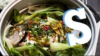 Steamed Chinese Sea Bream Recipe  SORTED [upl. by Saraann]