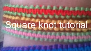 Square knot Friendship Bracelet Tutorial [upl. by Etteiluj]