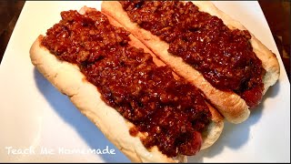 SouthernStyle Hot Dog Chili  Summer Foods Series  Teach Me Homemade [upl. by Orelu]