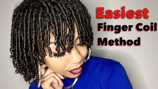 Finger Coils on NATURAL HAIR 3C [upl. by Eirellav]