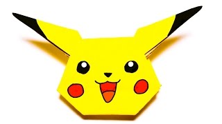 Pokemon Pikachu Easy Origami Tutorial [upl. by Cutty]