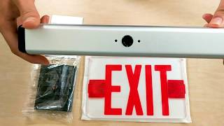 ELRTR Edge Lit LED Exit Sign  Modern Design Exit Sign [upl. by Raycher421]