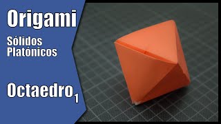 Octaedro 1  Sólidos Platónicos  Origami [upl. by Klockau812]