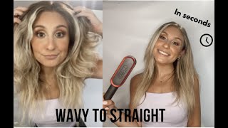 Testing out the TYMO RING PLUS Hair Straightening Brush do you need this [upl. by Macgregor]