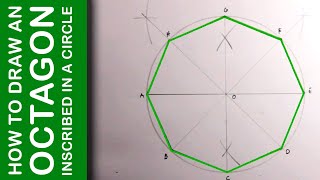 How to Draw an Octagon inscribed in a Circle [upl. by Milstone]