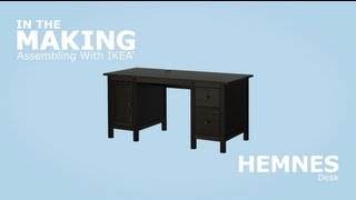 IKEA HEMNES Desk Assembly Instructions [upl. by Germano]