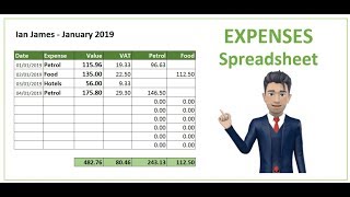 Expenses in Excel  Tutorial  Create it in just 12 minutes [upl. by Akeyla289]