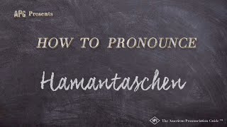 How to Pronounce Hamantaschen Real Life Examples [upl. by Ddart77]