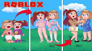 Growing Up In Adopt Me  Roblox With Molly And Daisy [upl. by Auqinahc938]