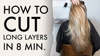 How To Cut Long Layers In 8 Min  Haircut Tutorial [upl. by Shoshana842]